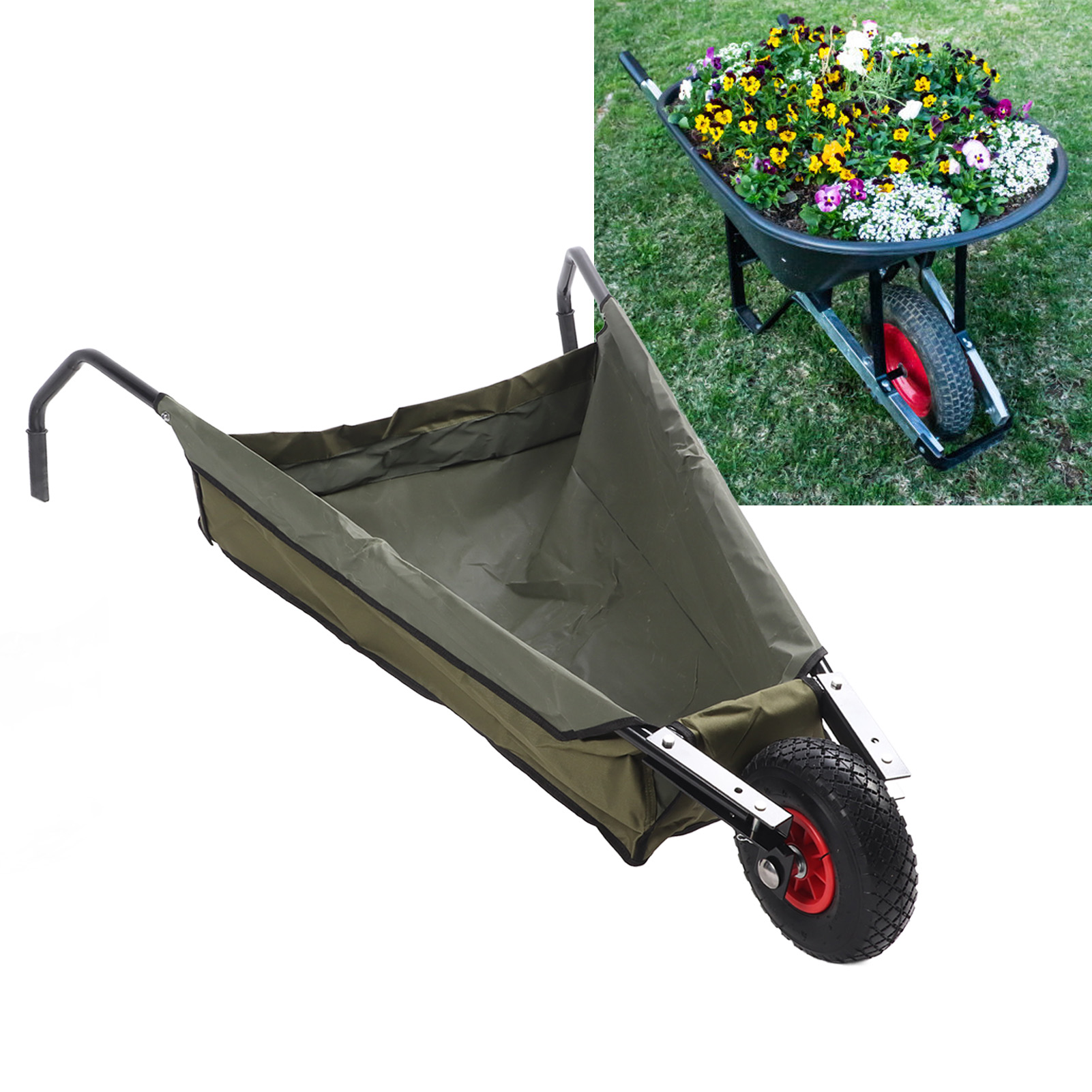 Grow Bags - Carriola da Giardino Pieghevole con Tubo
