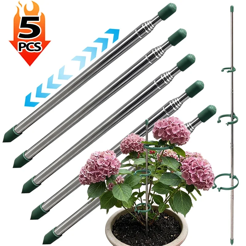 Gardening Tools Green - 5/1 Pezzi Anelli di Supporto Retrattili