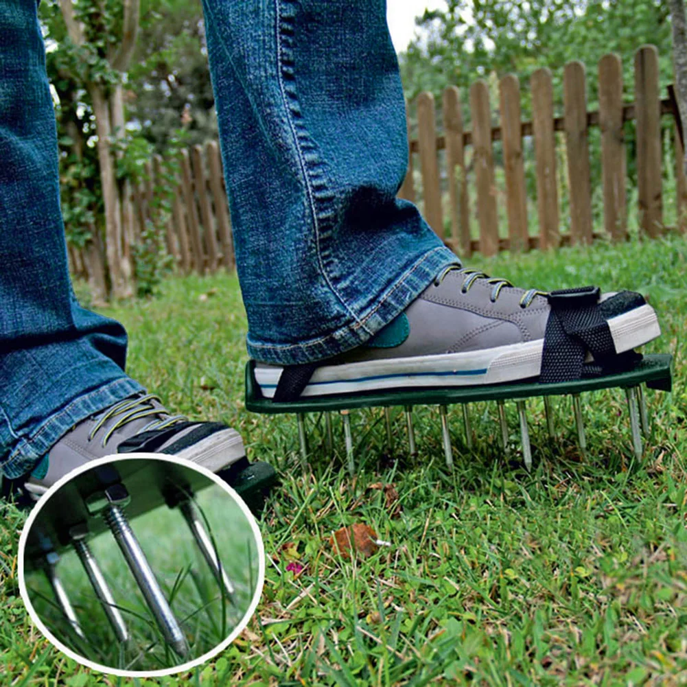 Gardening Tools Long - Scarpe aeranti per prato con chiodi