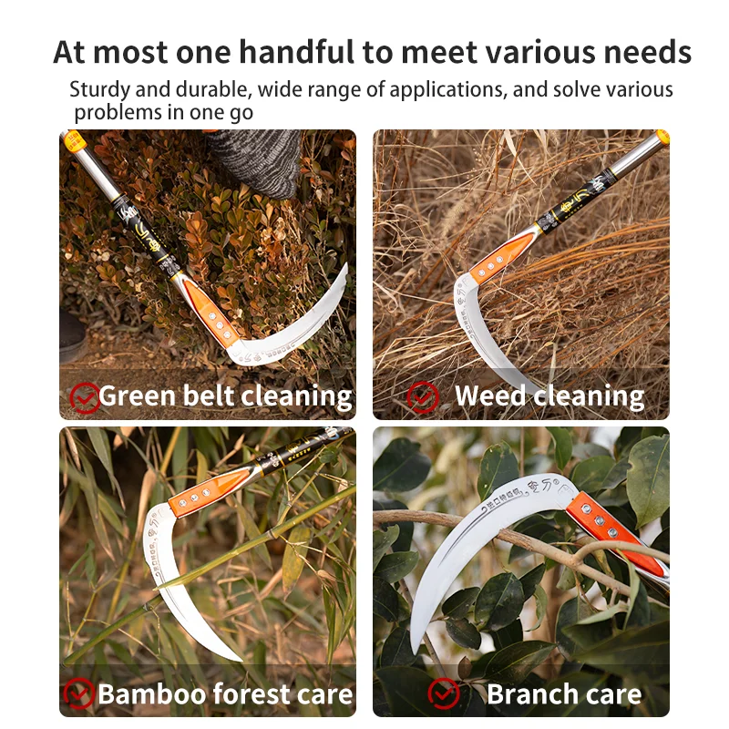 Gardening Tools Long - Falce Manuale per Erba – Attrezzo
