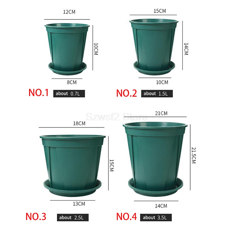 Gardening Tools Green - 5/10 pezzi vassoi per vasi da